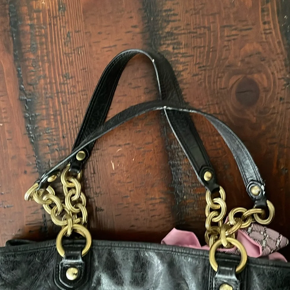 Vintage Coach Poppy collection genuine leather handbag purse ~ - Picture 7 of 16